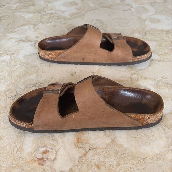 Birkenstock Oiled Leather Arizona Unisex Sandals - Picture 5 of 14